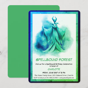 Spellbound Forest – Dark Fairy Birthday Party  Invitation
