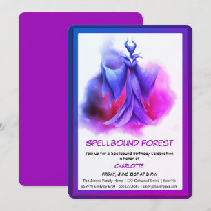 Spellbound Forest – Dark Fairy Birthday Party  Invitation