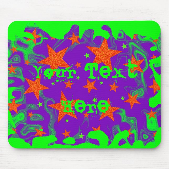 Spellbound grunge 'Your Text' mousepad (Front)