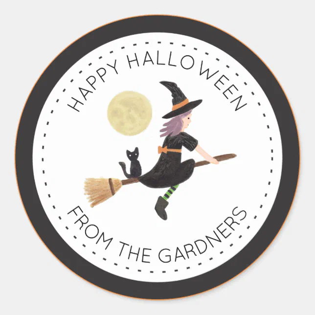 Spellbound Halloween Classic Round Sticker | Zazzle