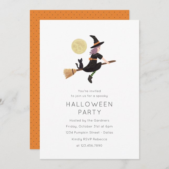 Spellbound Halloween Party Invitation (Front/Back)
