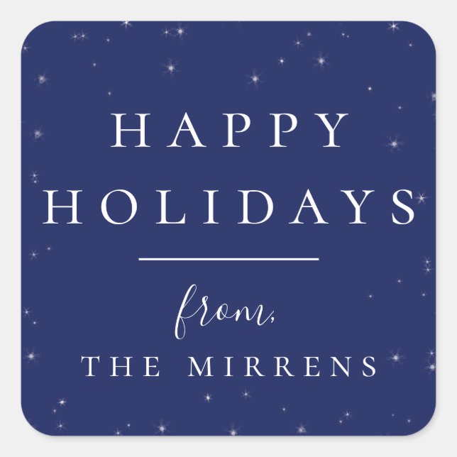 Spellbound Winter Blue Holiday Sticker (Front)