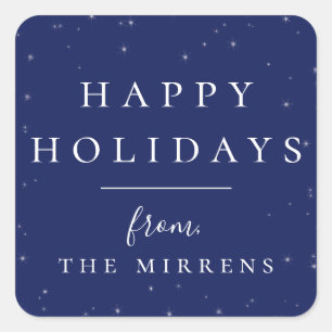 Spellbound Winter Blue Holiday Sticker