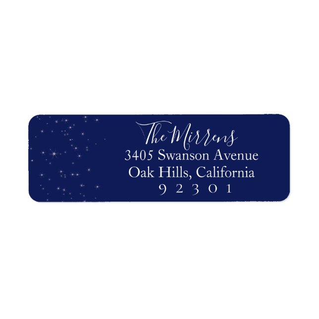 Spellbound Winter | Blue Return Address Label (Front)