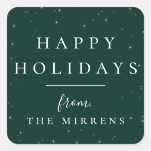 Spellbound Winter Green Holiday Sticker