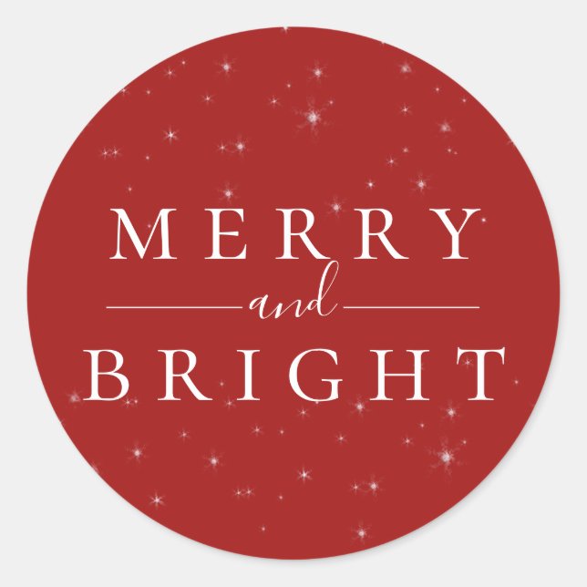 Spellbound Winter Red Holiday Sticker (Front)