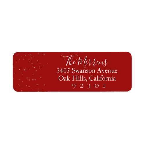 Spellbound Winter  Red Return Address Label