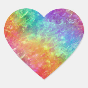 spellcaster - vivid crystal rainbow : heart sticker