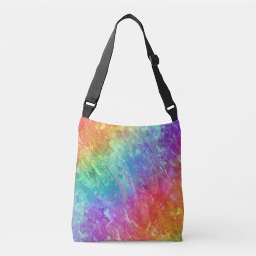 spellcaster _ vivid rainbow prism ombre  crossbody bag