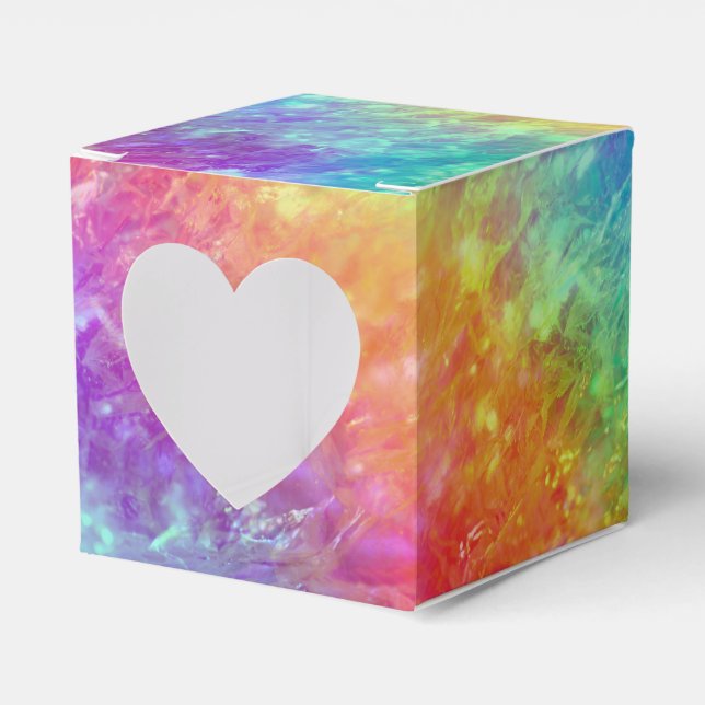 spellcaster - vivid rainbow prism ombre : favor boxes (Front Side)