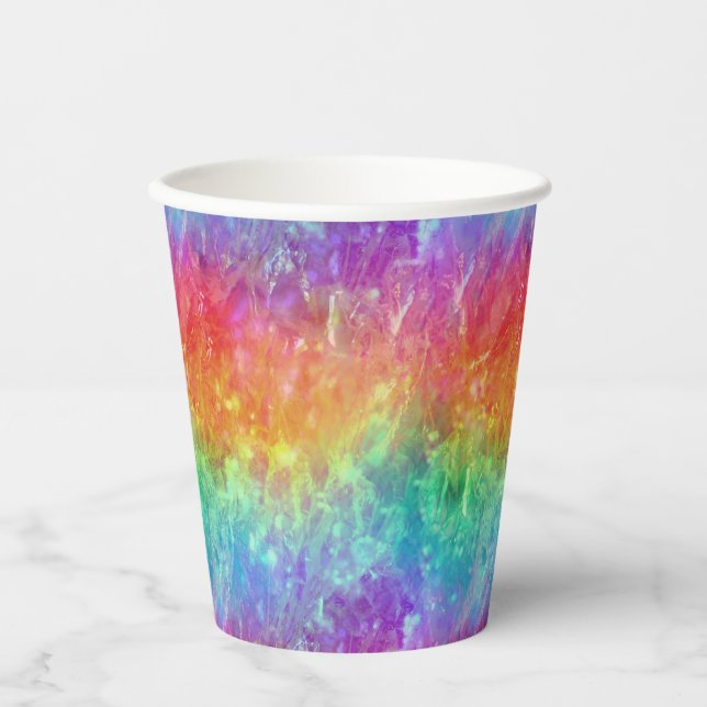 spellcaster - vivid rainbow prism ombre : paper cups (Front)