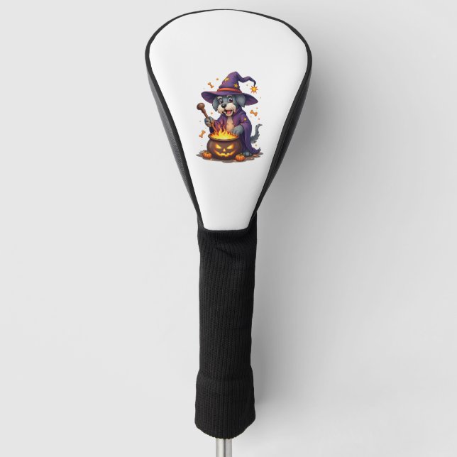 Spellcasting Schnauzer Golf Head Cover (Front)