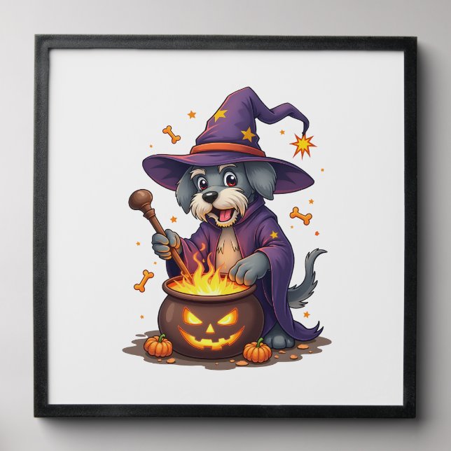 Spellcasting Schnauzer Peel And Stick Photo Tile (Front Set)