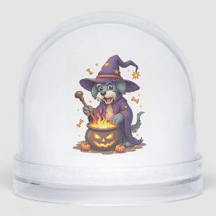 Spellcasting Schnauzer Snow Globe