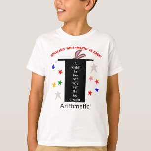 Spelling Arithmetic Magic Bunny Ears Stars T-Shirt