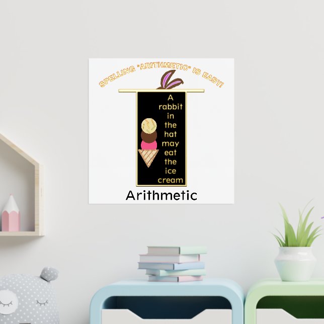 Spelling Arithmetic Magic Hat Rabbit Ears Foil Prints (In Situ (Nursery))