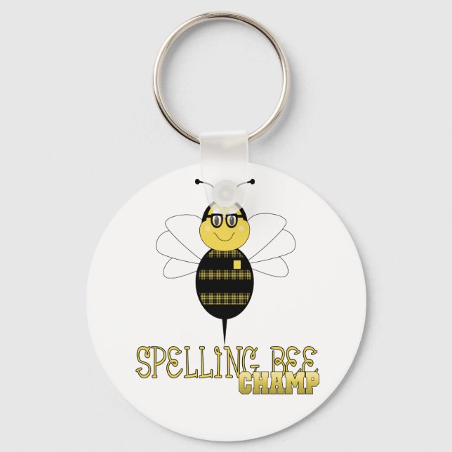 Spelling Bee Champ Keychain (Front)