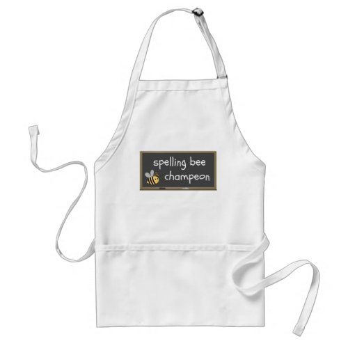 Spelling Bee Champeon Misspelling Humor Adult Apron