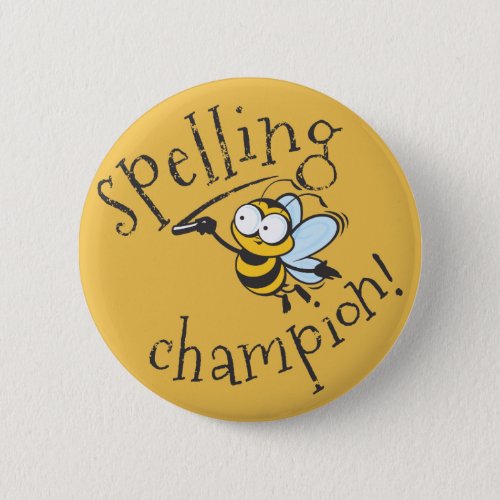 Spelling Bee Champion Button