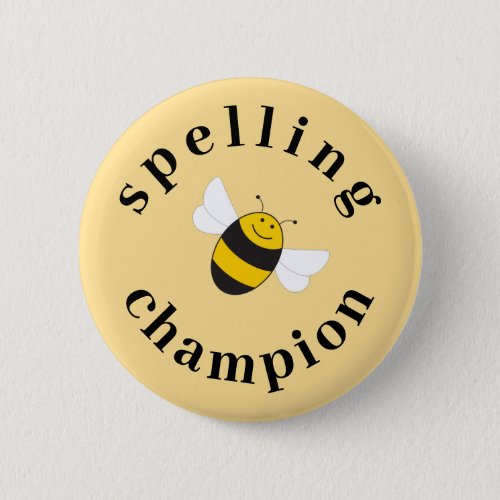 Spelling bee champion competition award button