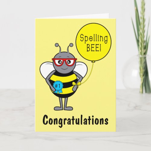Spelling Bee Congratulations Card