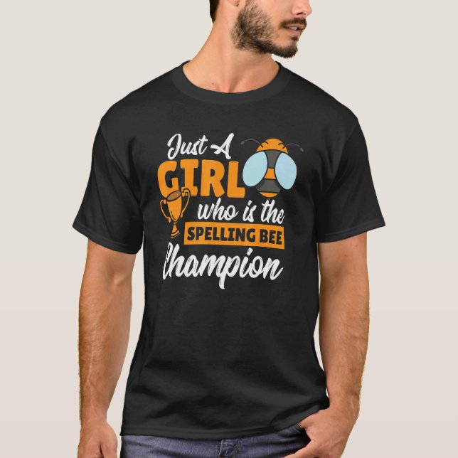 Spelling Bee Girl Competitive Speller Word Nerd Sp T-Shirt (Front)