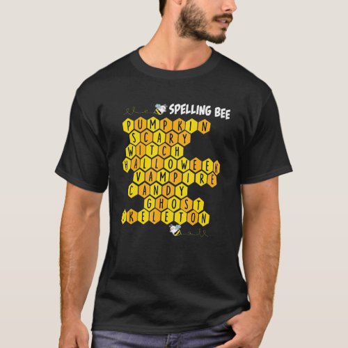 Spelling Bee Pun Halloween Costume For Teachers T_Shirt