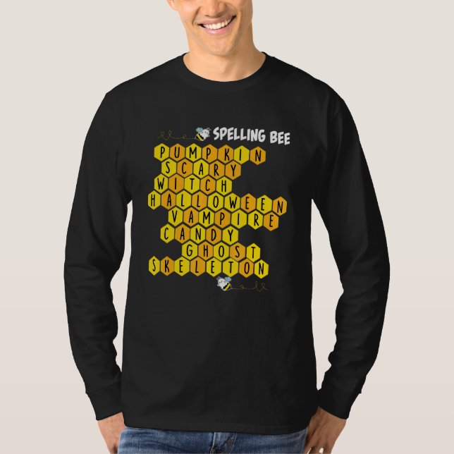 Spelling Bee Pun Halloween Costume For Teachers T-Shirt (Front)