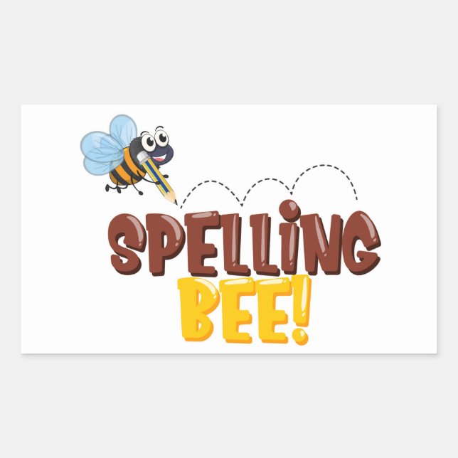 Spelling Bee  Rectangular Sticker (Front)