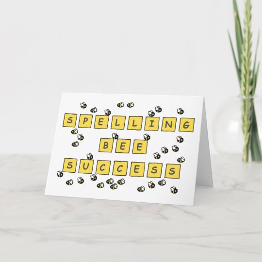Spelling Bee Success Congratulations Card | Zazzle.com
