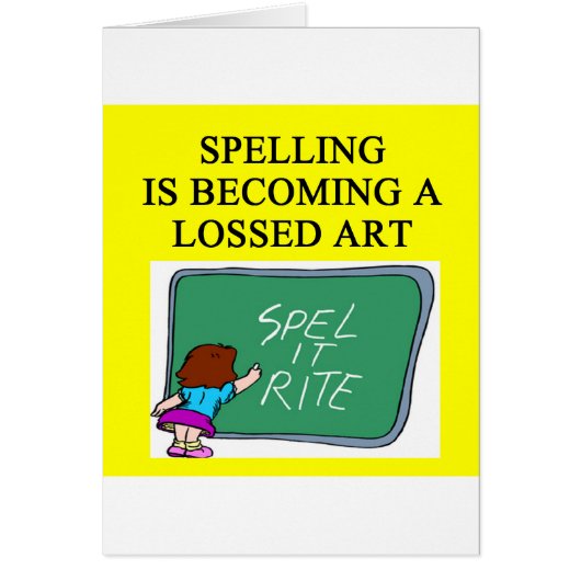 SPELLING joke Cards (Front)