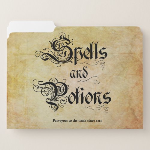 Spells and Potions File Folder