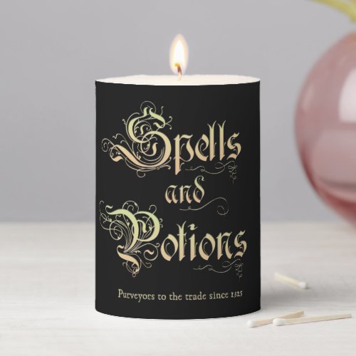 Spells and Potions Pillar Candle
