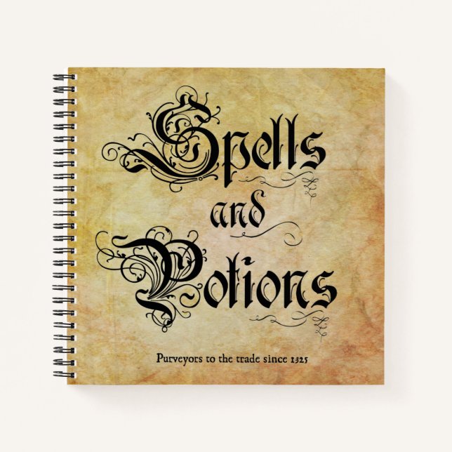 Spells and Potions Spiral Notebook (Front)
