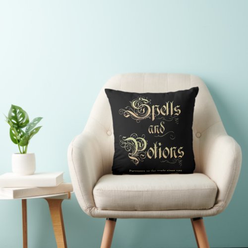 Spells and Potions  Throw Pillow
