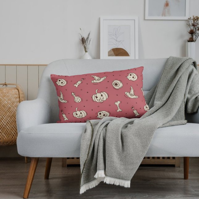Spells & Skeletons Halloween Throw Pillow (Creator Uploaded)