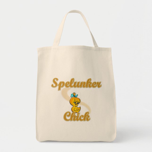 Spelunker Chick Tote Bag (Front)