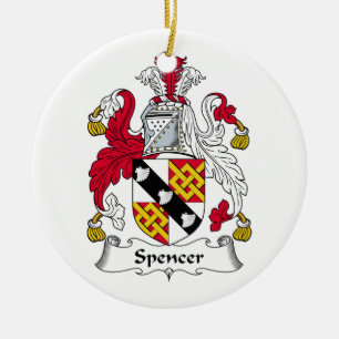 Spencer Family Crest Ceramic Ornament
