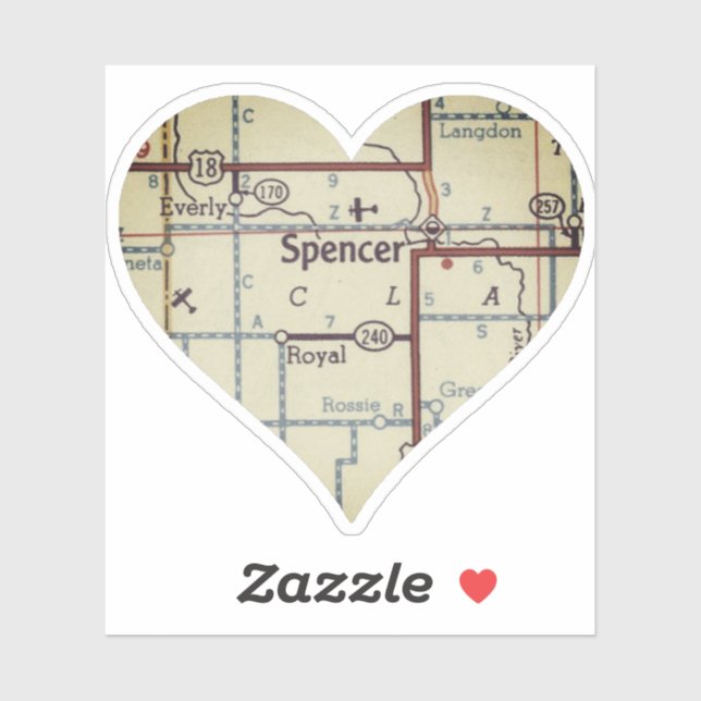 Spencer Iowa Sticker (Sheet)