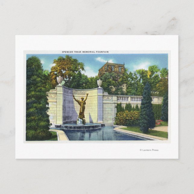 Spencer Trask Memorial Fountain View Postcard (Front)