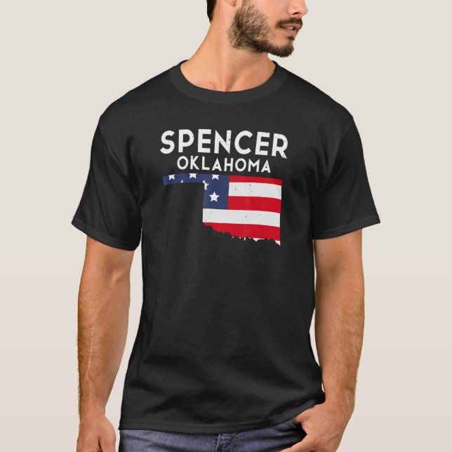 Spencer USA State America Travel Oklahoman T-Shirt (Front)