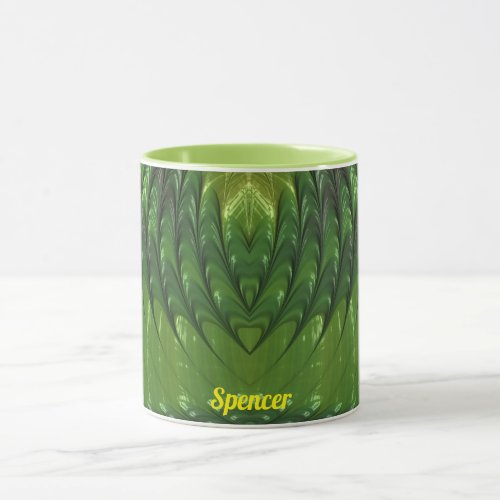 SPENCER  Zany 3D Fractal  Green Lover Mug