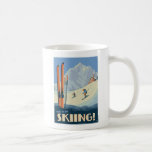 Spend the Day Skiing Vintage Coffee Mug
