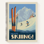 Spend the Day Skiing Vintage Notebook