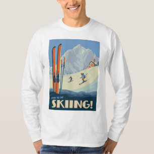 Spend the Day Skiing Vintage T-Shirt