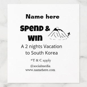 Spend win promotional travel business offer add na envelope liner