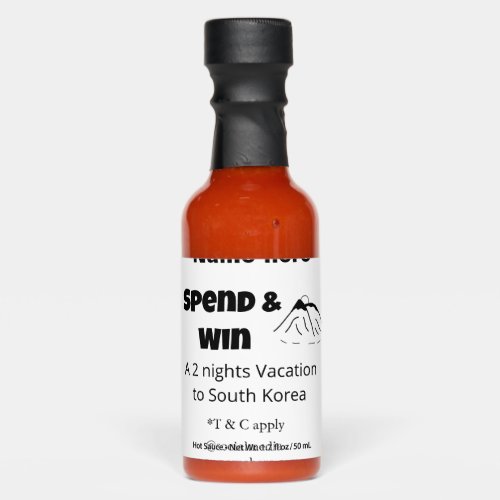 Spend win promotional travel business offer add na hot sauces