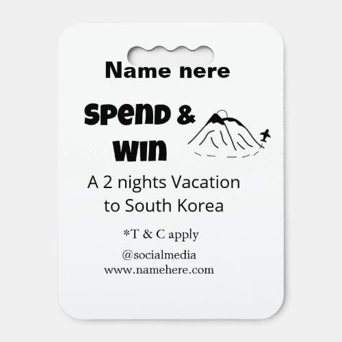 Spend win promotional travel business offer add na seat cushion
