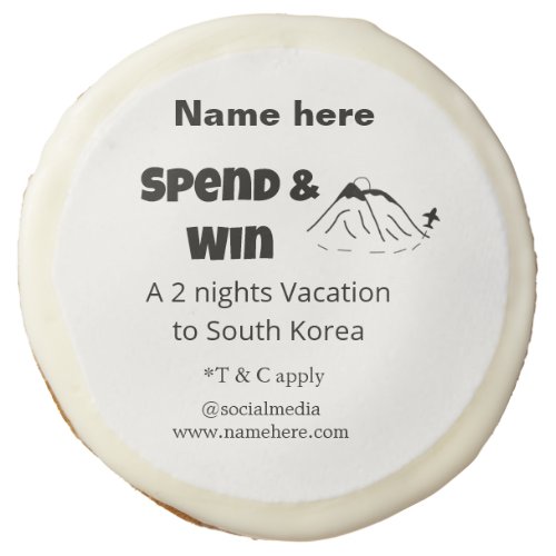 Spend win promotional travel business offer add na sugar cookie
