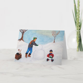 Spending a Snow Day Together Card